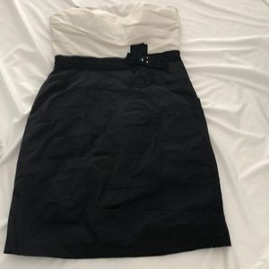 Strapless ruched cocktail dress